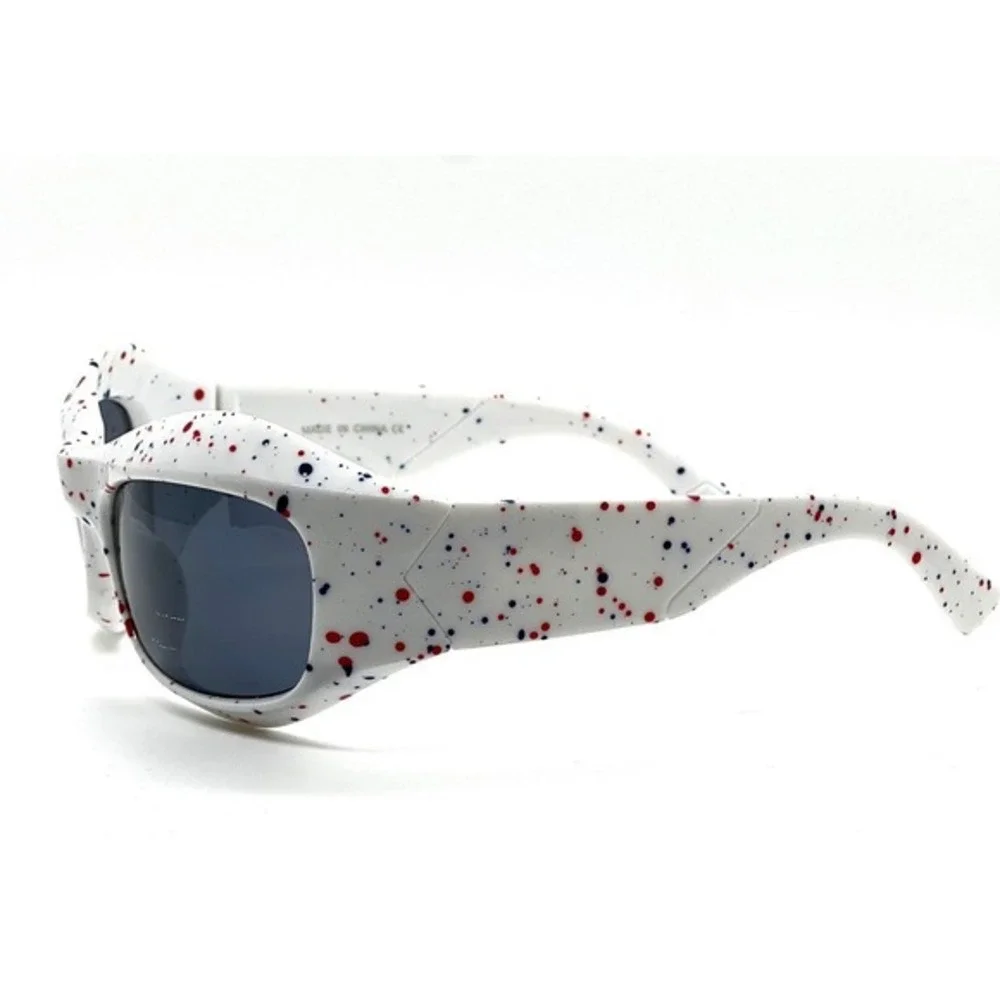 White Sunglasses Shield Style Unique Trendy Fashion UV400 Men Shades Rapper 2026